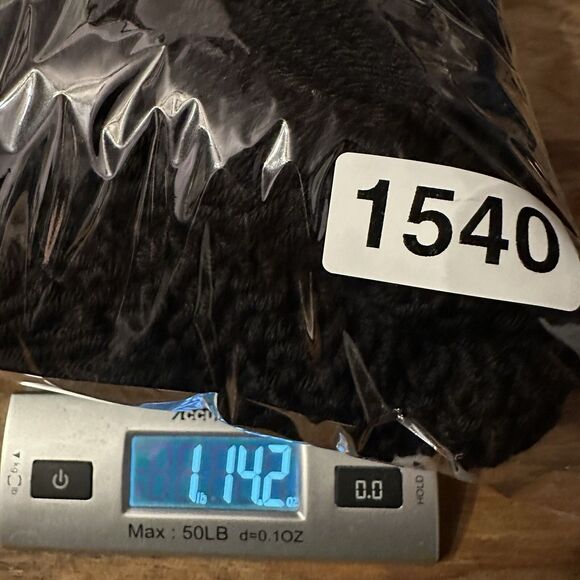 Blue Les Copains Womens Chunky Knit Cardigan Sweater Size XL Black Boho Textured - Picture 10 of 10